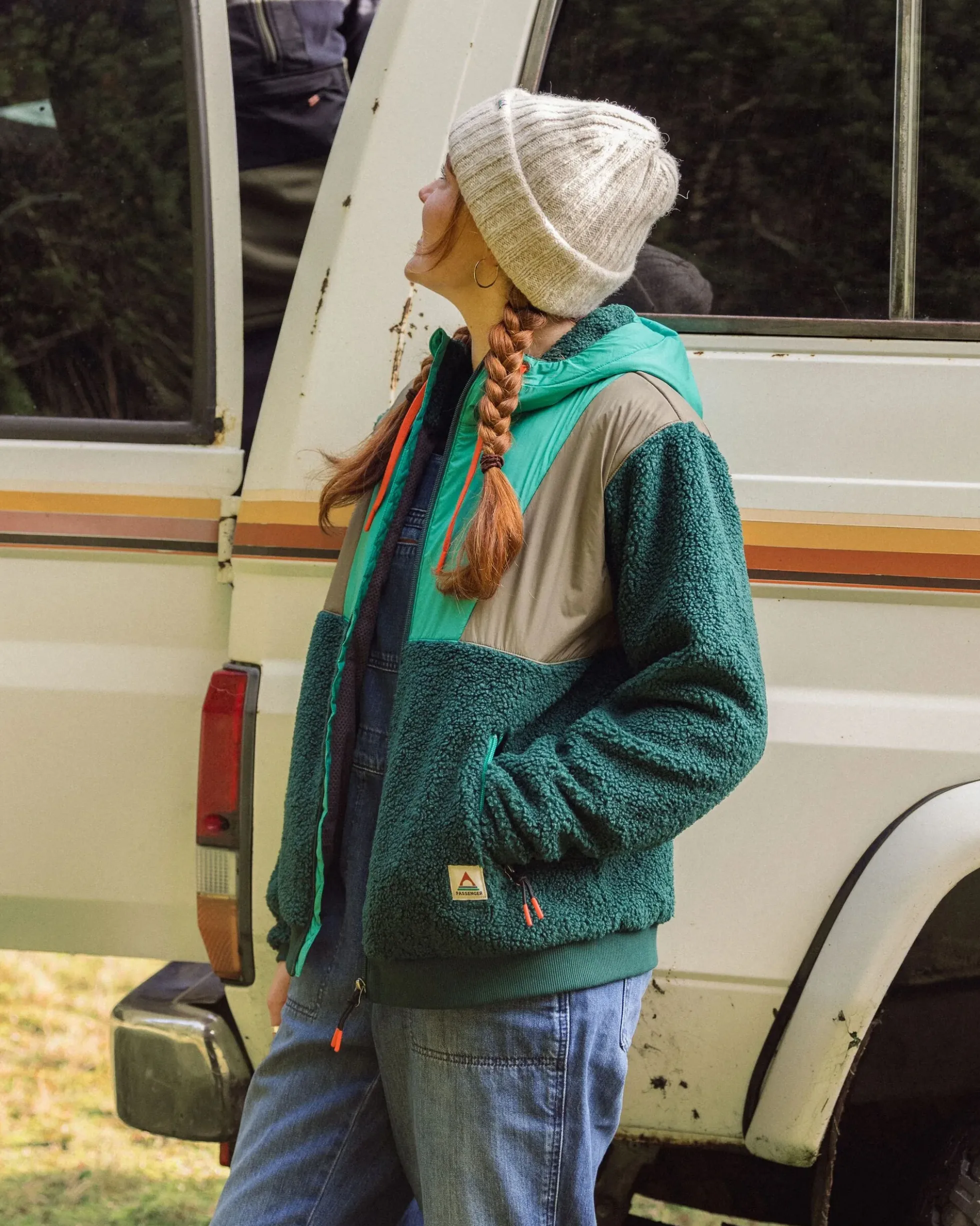 Women's Joy Full Zip Lined Hooded Sherpa Fleece
