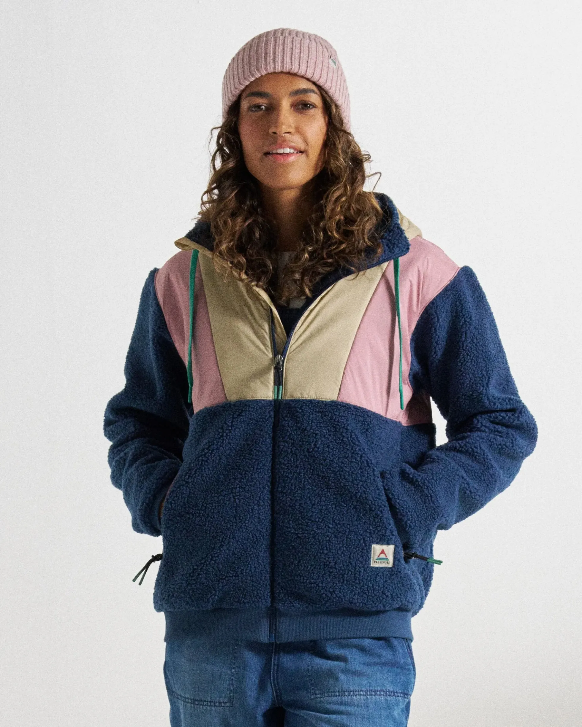 Women's Joy Full Zip Lined Hooded Sherpa Fleece
