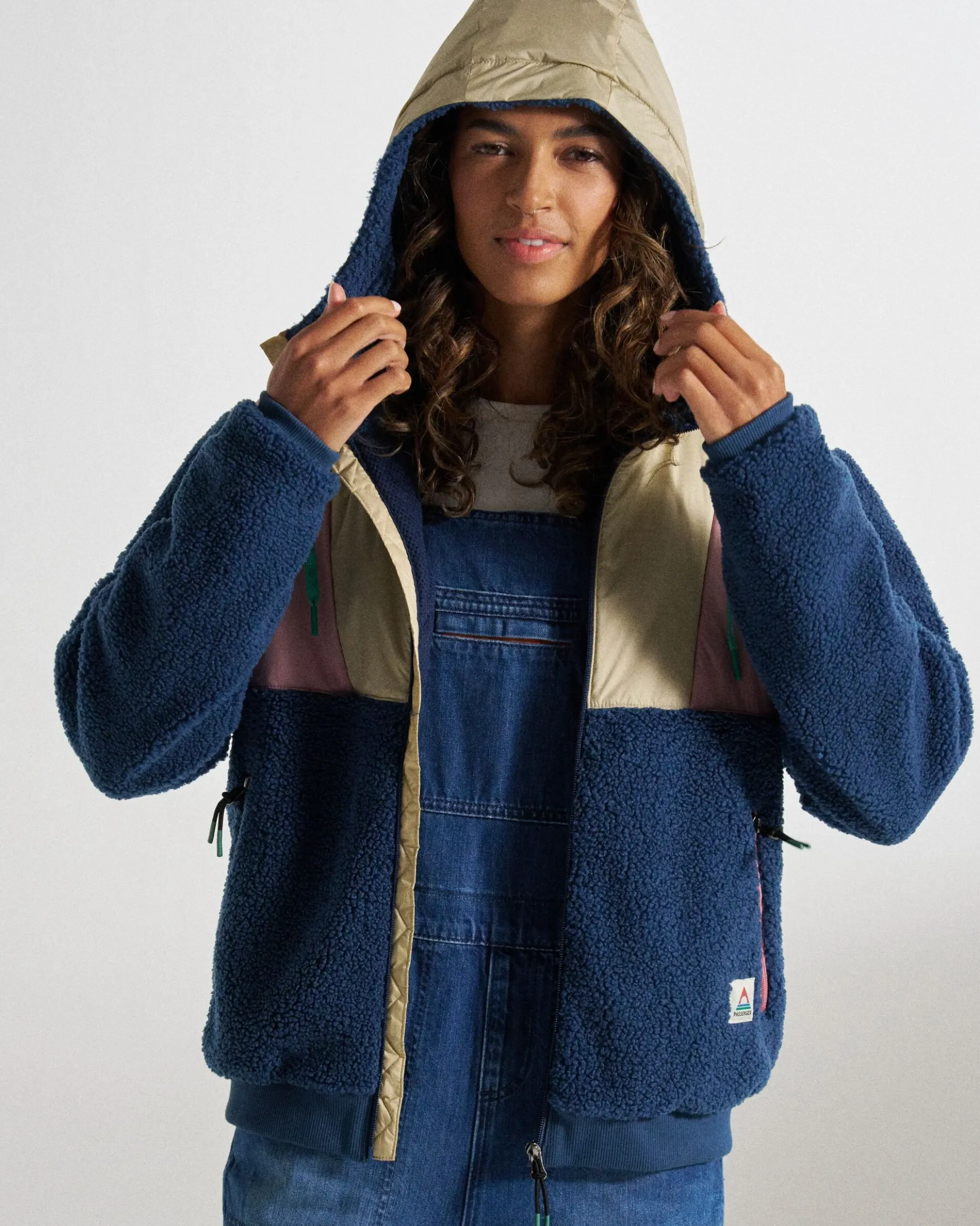 Women's Joy Full Zip Lined Hooded Sherpa Fleece