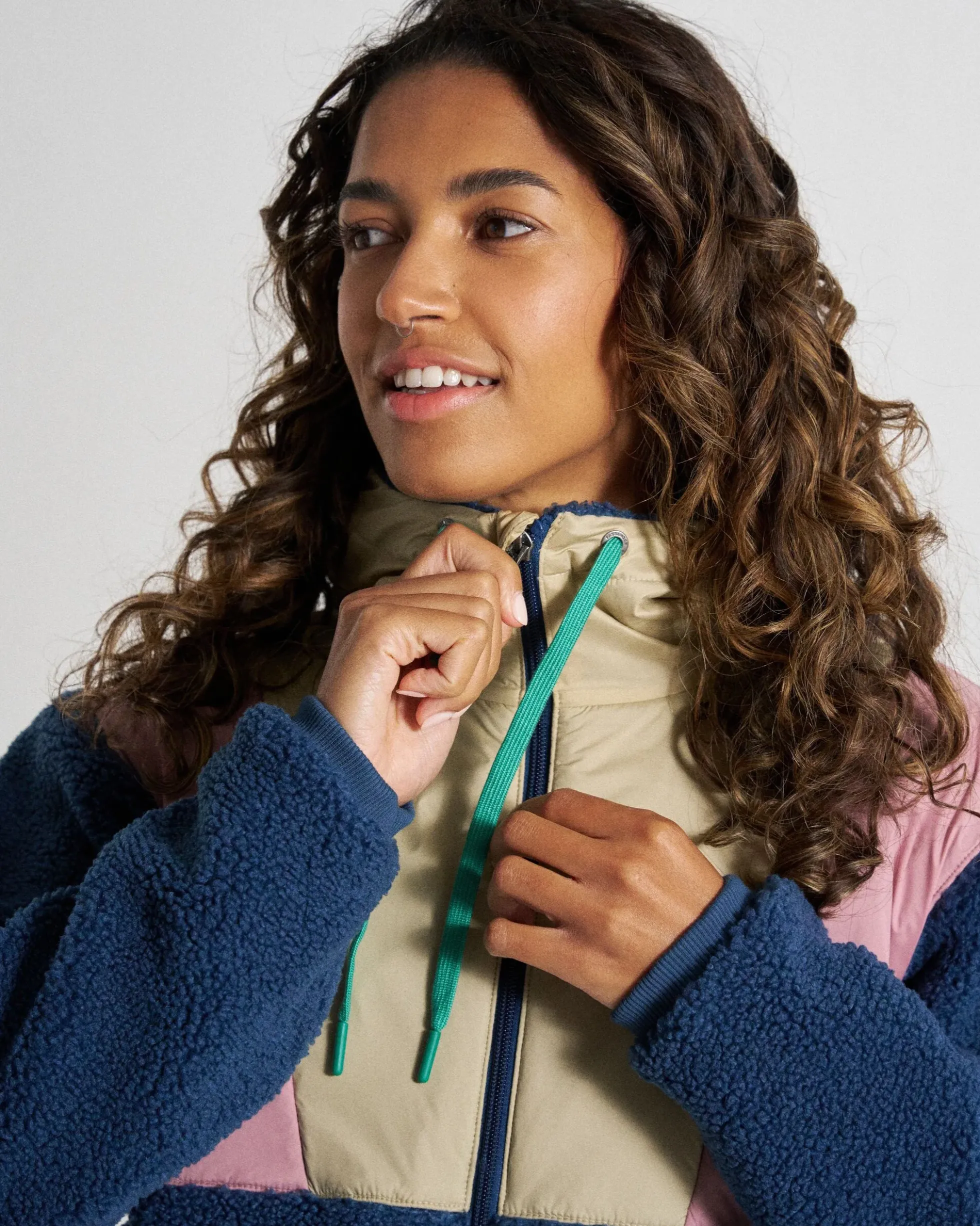 Women's Joy Full Zip Lined Hooded Sherpa Fleece