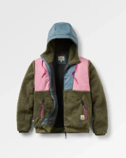 Women's Joy Full Zip Lined Hooded Sherpa Fleece