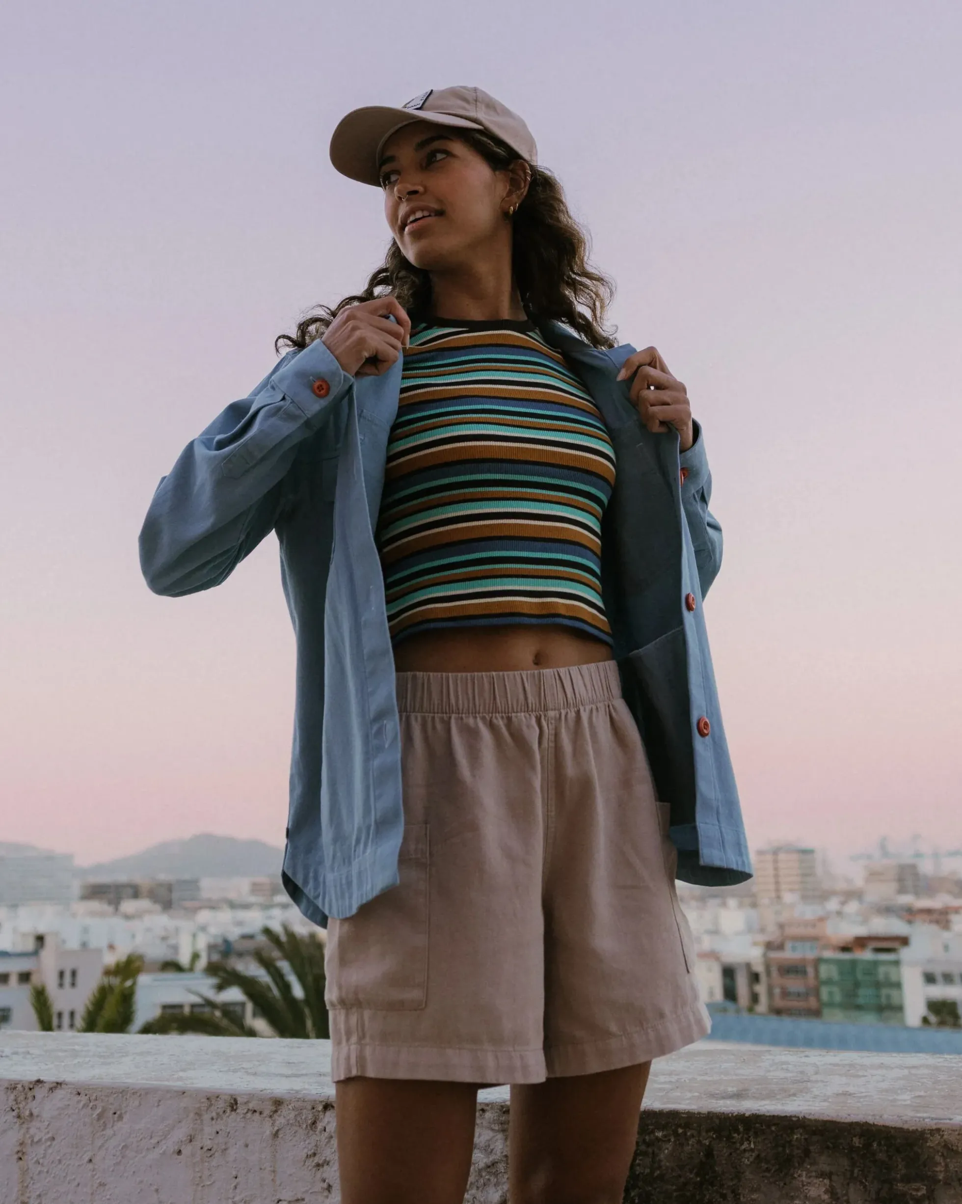 Women's Out There Ribbed Cropped T-Shirt