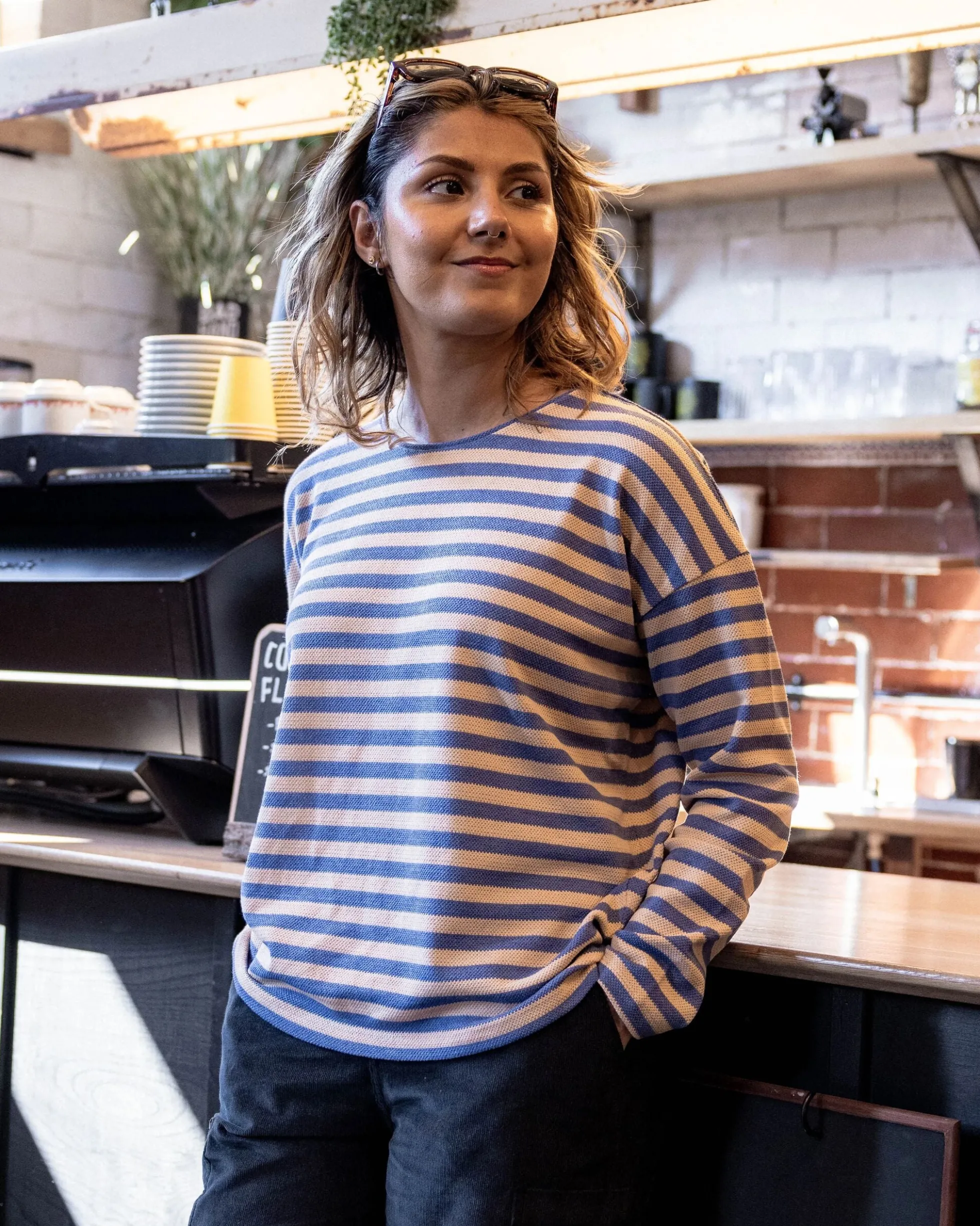 Women's Panorama Striped LS T-Shirt