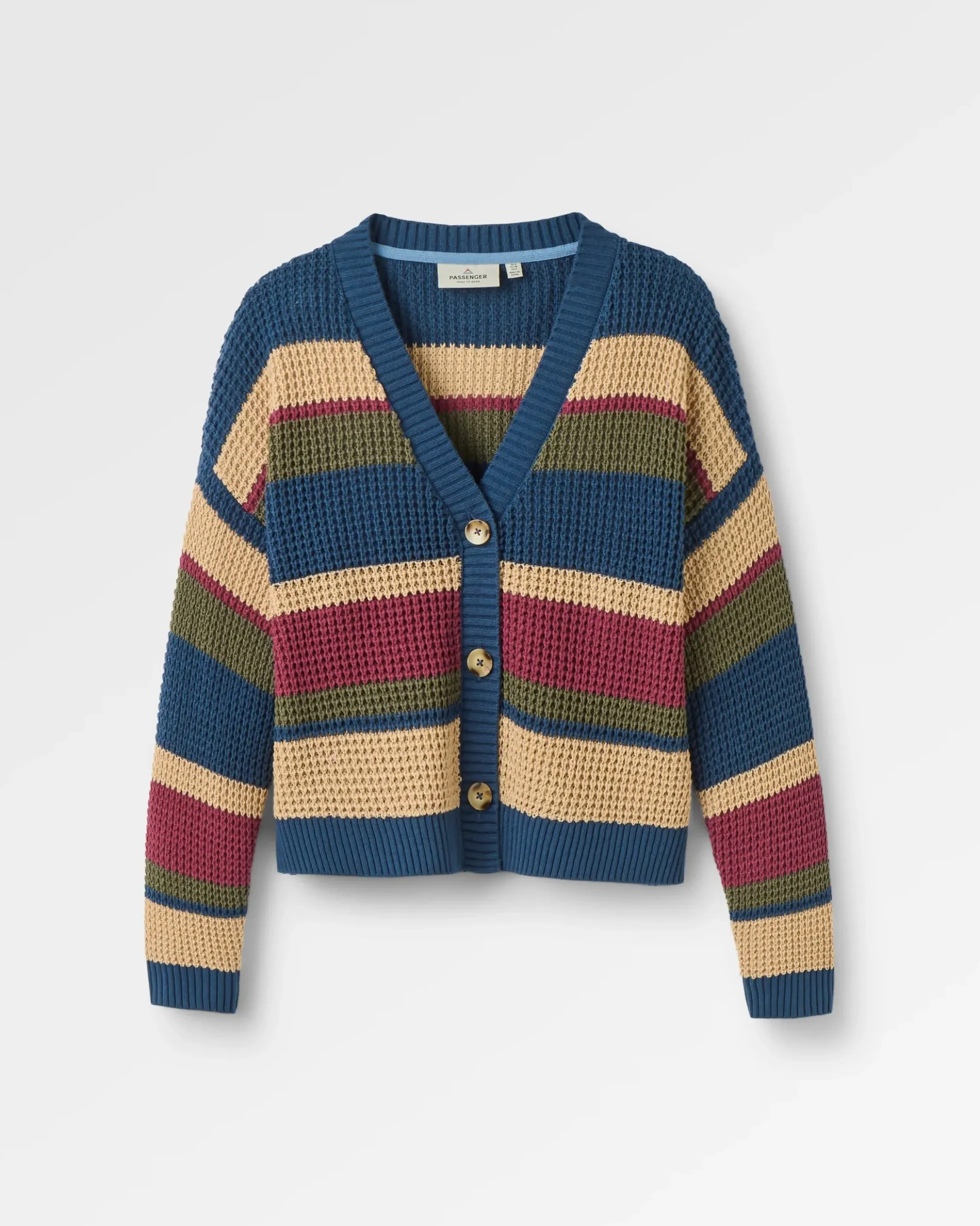 Women's Reflection Open Knit Stripey Cardigan
