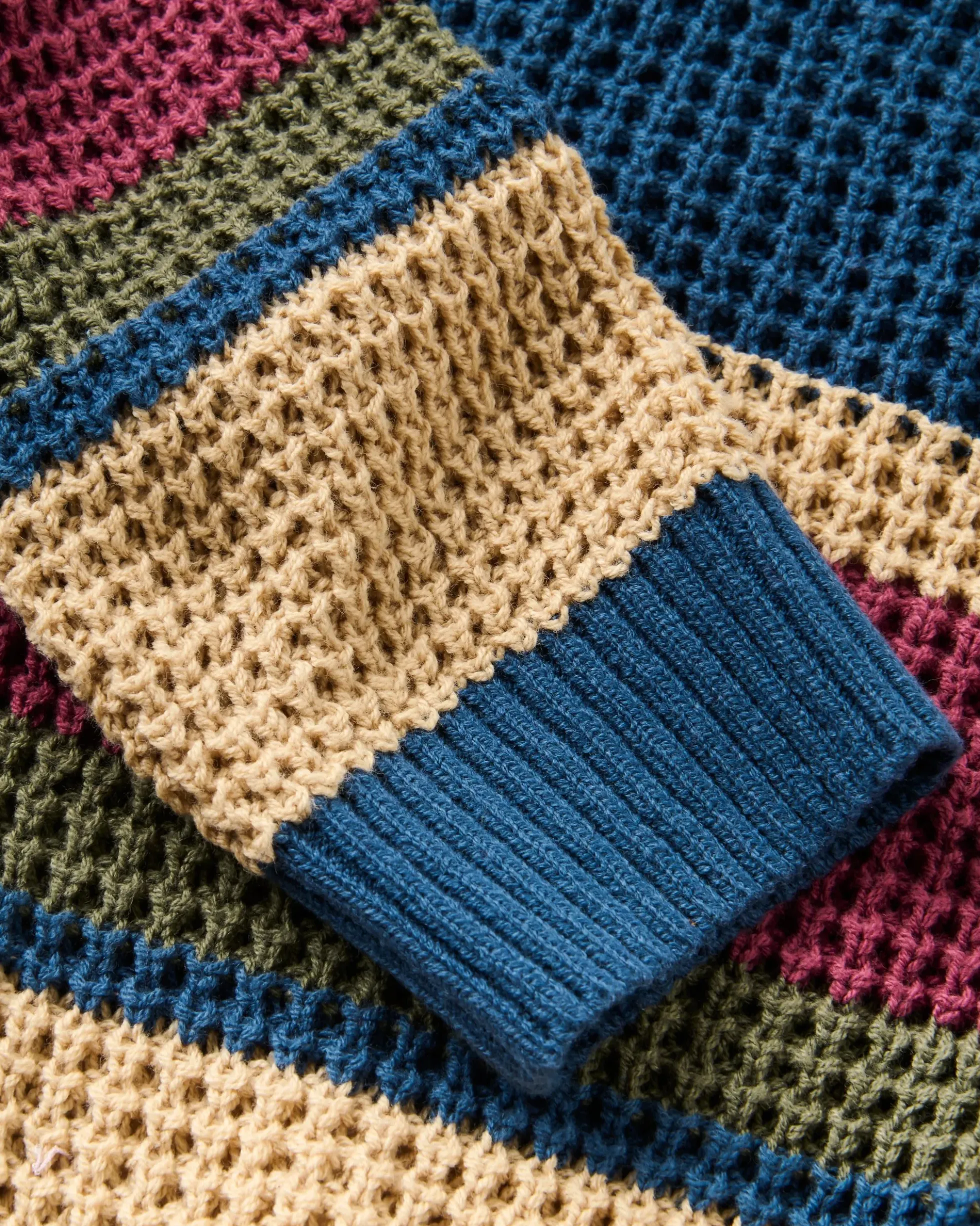 Women's Reflection Open Knit Stripey Cardigan