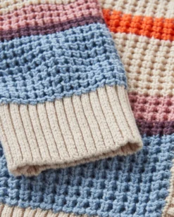 Women's Reflection Open Knit Stripey Cardigan