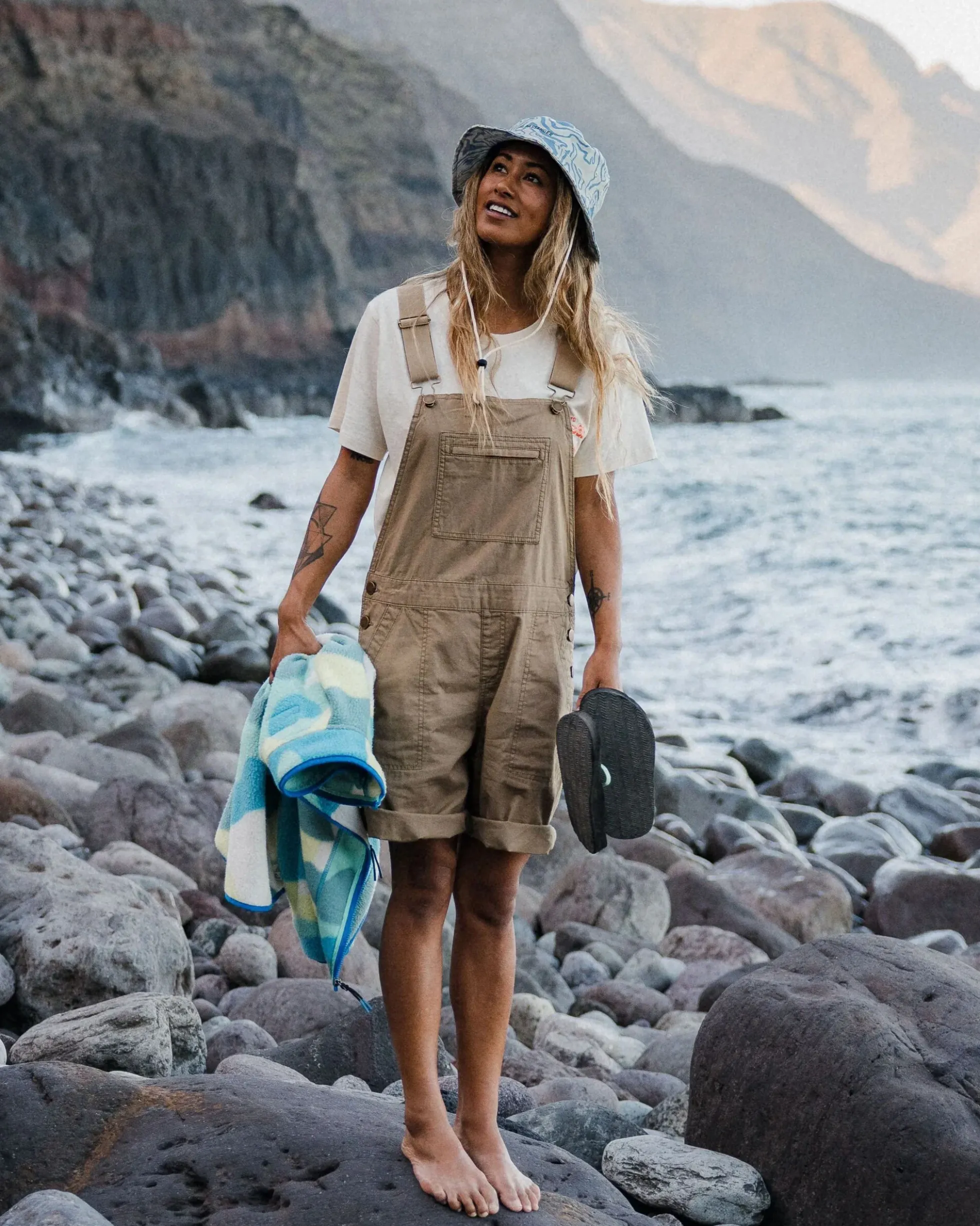 Women's Shuffle Light Cotton Short Dungarees