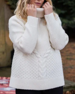 Women's Snuggle Knitted Polo Neck