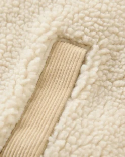 Women's Tawny Collarless Deep-Pile Sherpa Gilet