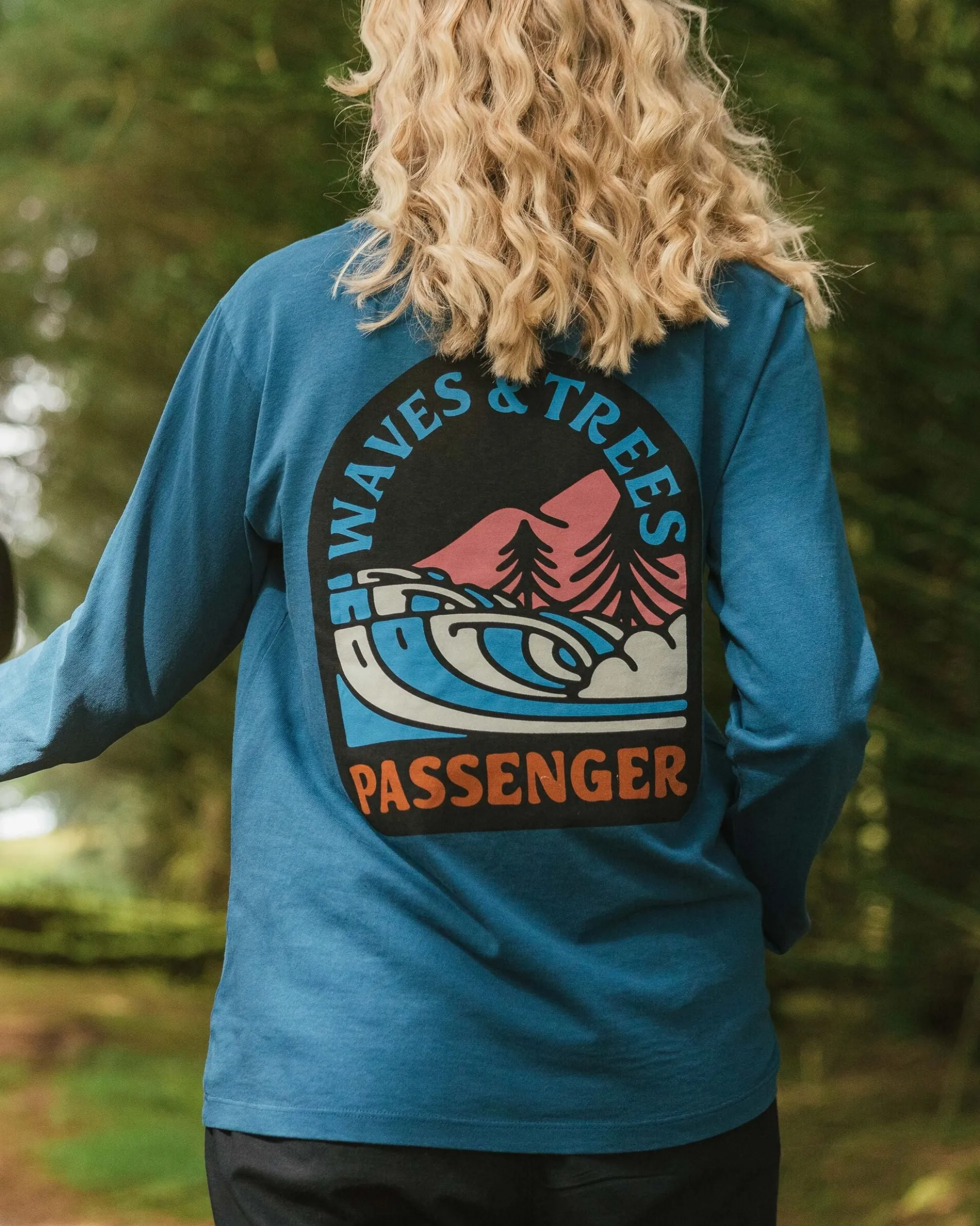 Women's Waves & Trees LS T-Shirt