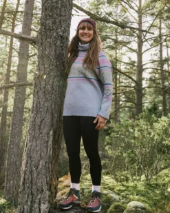 Women's Whimsical Oversized Polo Neck Knitted Jumper